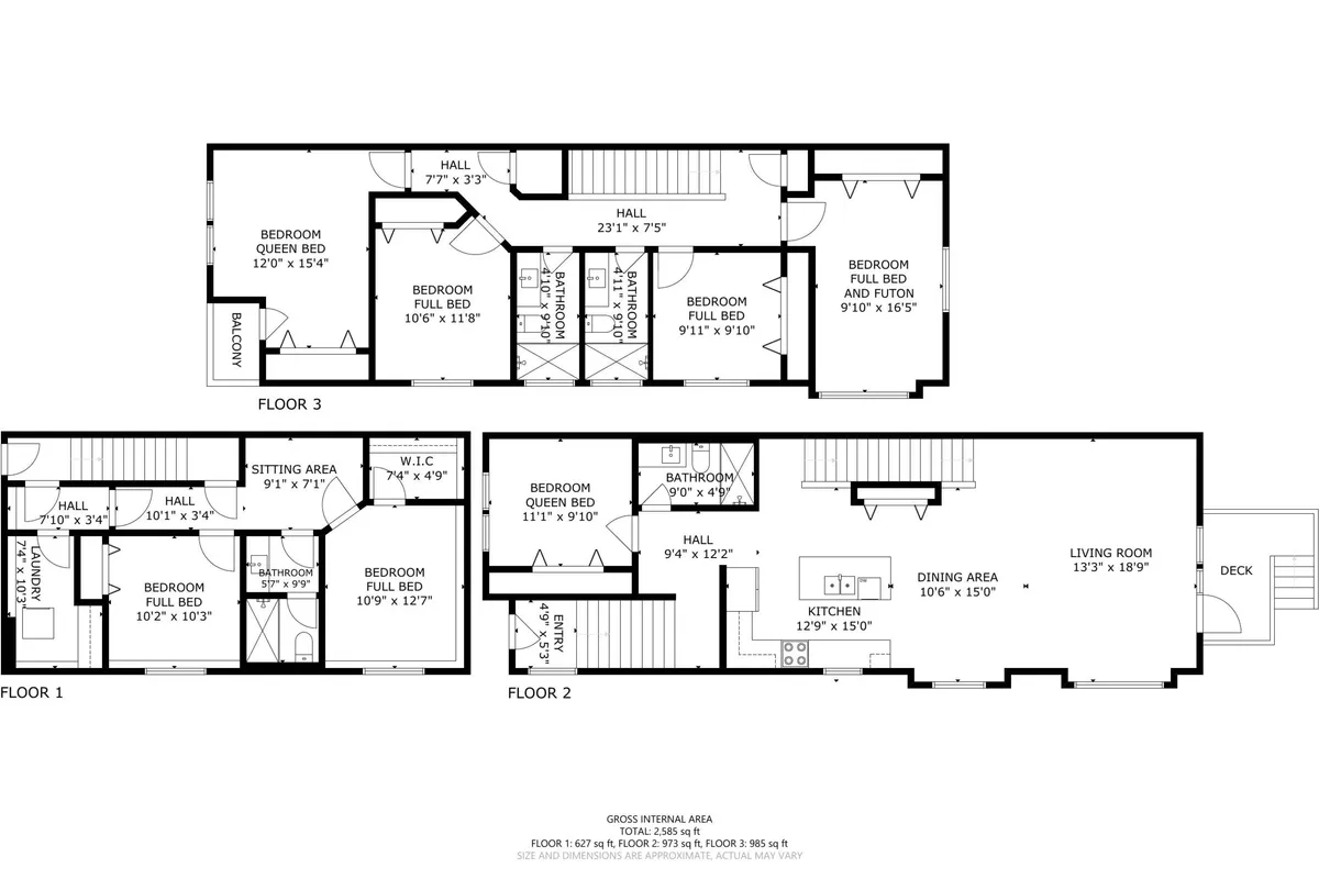 A wide-angle view of the central living space, seamlessly connecting the kitchen, dining, and living room areas. Plush seating invites relaxation, and there are clear zones for cooking, dining, and lounging. Decor suggests a homey, inviting atmosphere ideal for both lively gatherings and quiet evenings.